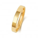 18ct Yellow Gold 3mm Flat Court Wedding Band