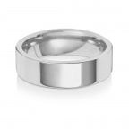 18ct White Gold 6mm Flat Court Wedding Band