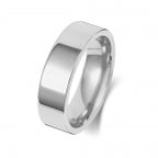 18ct White Gold 6mm Flat Court Wedding Band