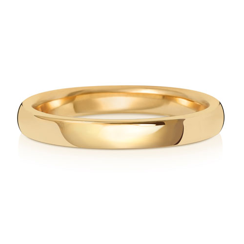 18ct Yellow Gold 2.5mm Soft Court Wedding Band