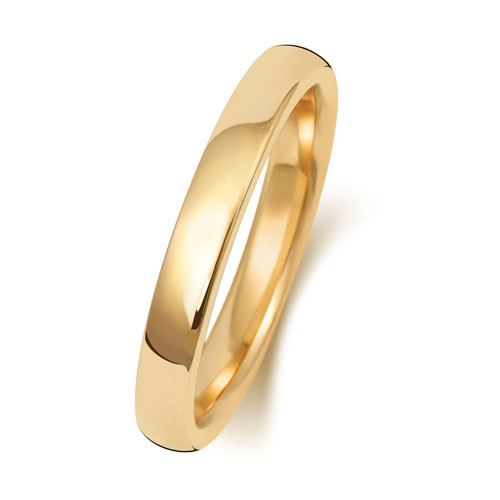 18ct Yellow Gold 2.5mm Soft Court Wedding Band