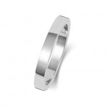 18ct White Gold 2.5mm Flat Wedding Band