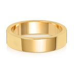 18ct Yellow Gold 5mm Flat Wedding Band