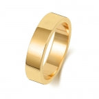 18ct Yellow Gold 5mm Flat Wedding Band
