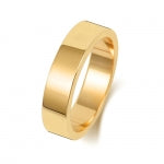 18ct Yellow Gold 5mm Flat Wedding Band